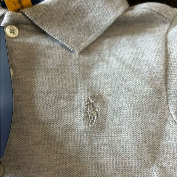 Grey Slub Jersey Henley Shirt Polo Ralph Lauren - Picture 4 of 5